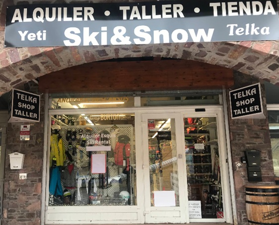 Tienda Telka-Yeti - Alquiler de Material de Esquí y Snowboard